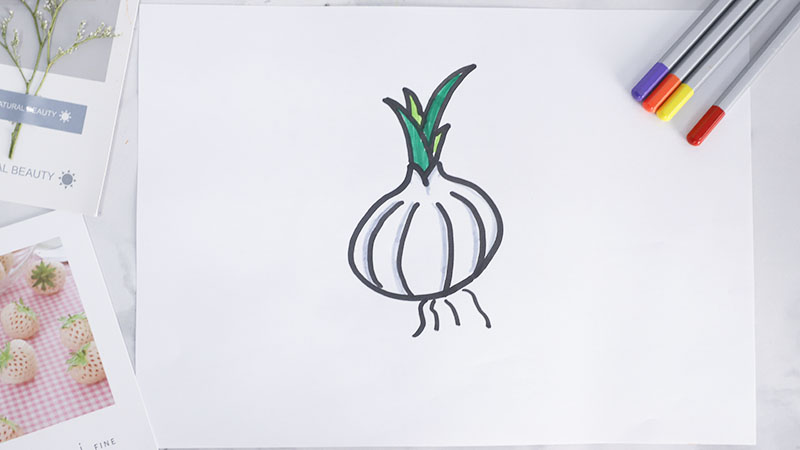 大蒜的画法儿童简笔画图片